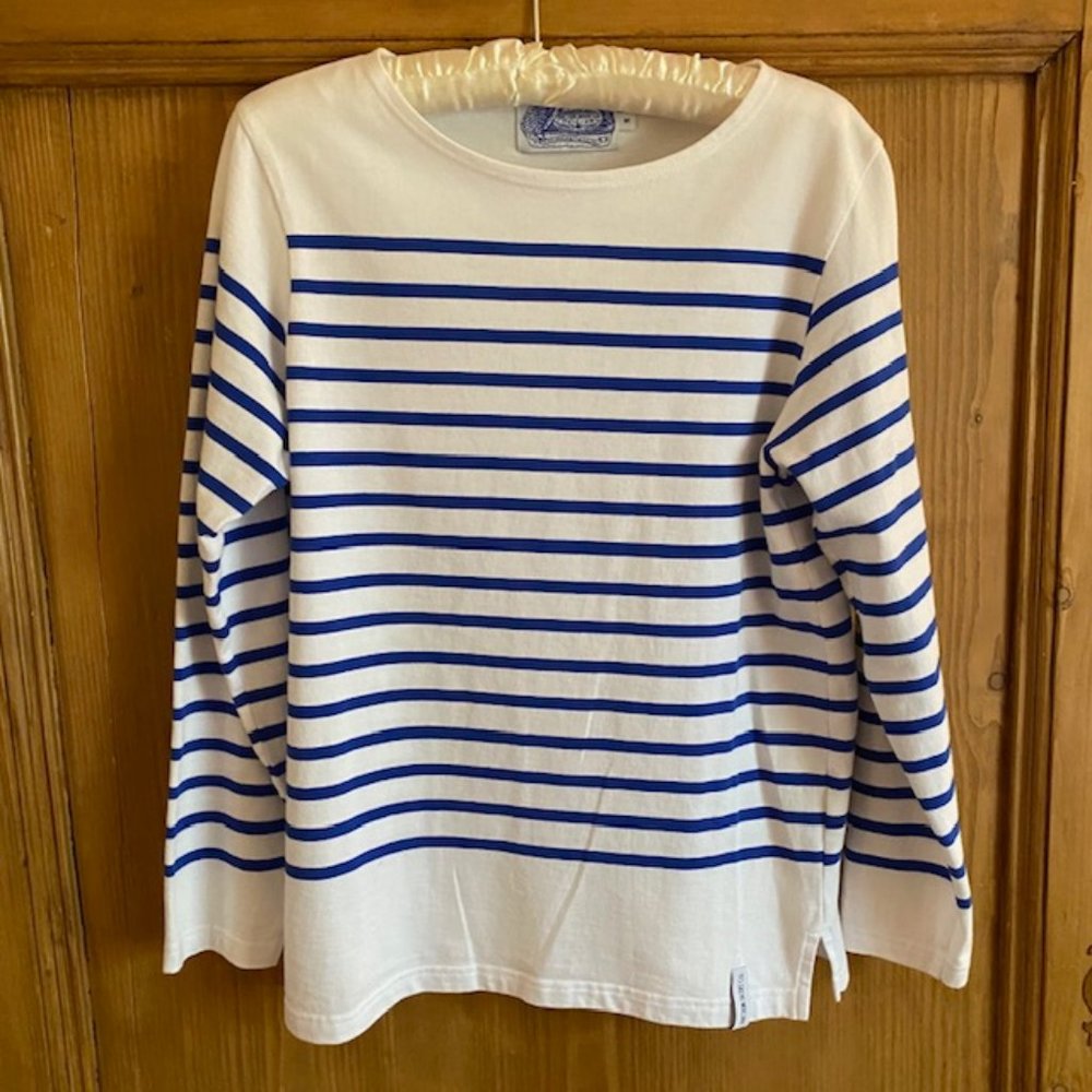 Womens Breton Picasso sailor shirt blue & white stripe (marked M but runs small)